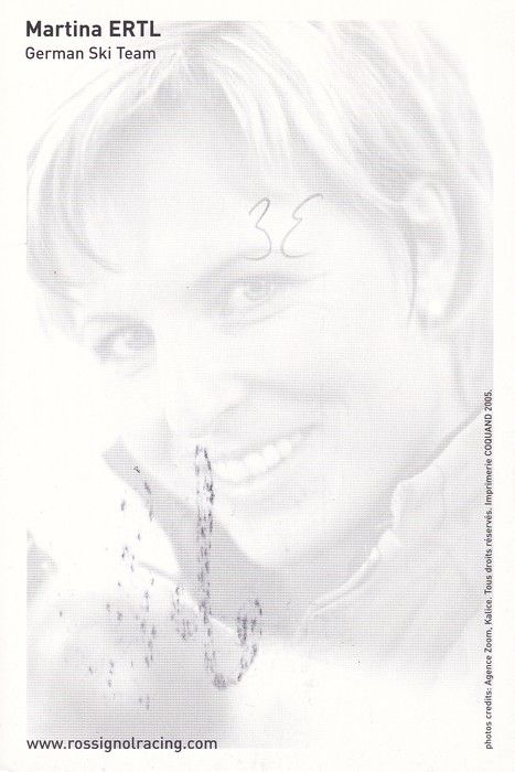 Autogramm Ski Alpin | Martina ERTL | 2005 (Collage Color Rossignol) OS-Silber