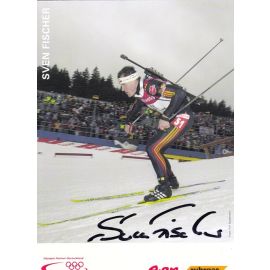 Autogramm Biathlon | Sven FISCHER | 2000er Rennszene Color EON) OS-Gold