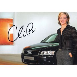 Autogramm Eisschnelllauf | Claudia PECHSTEIN | 2004 (Portrait Color Audi) OS-Gold
