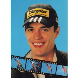 Autogramm Skispringen | Hansjörg JÄKLE | 1990er (Collage Color Volksbank) OS-Gold