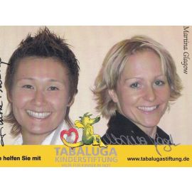 Autogramme Biathlon | Simone DENKINGER + Martina GLAGOW | 2000er (Portrai Color Tabaluga)