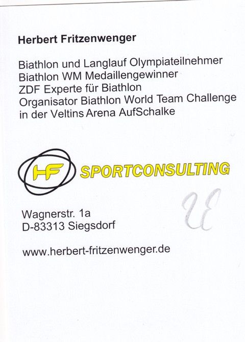 Autogramm Biathlon | Herbert FRITZENWENGER | 2000er (Portrait Color) HF