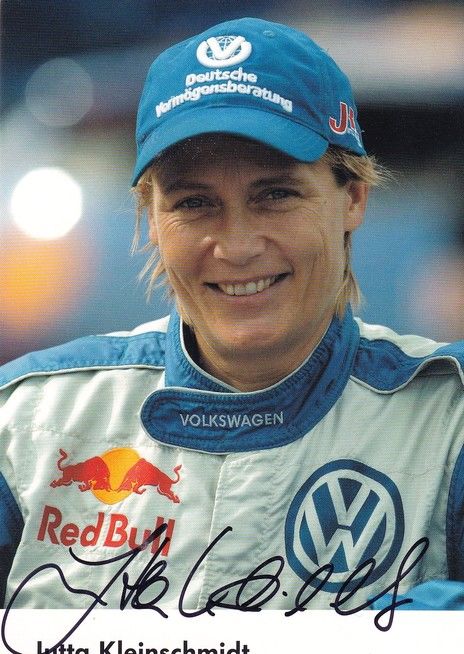 Autogramm Tourenwagen | Jutta KLEINSCHMIDT | 2000er (Portrait Color) VW
