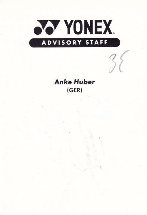 Autogramm Tennis | Anke HUBER | 1990er (Spielszene Color) Yonex