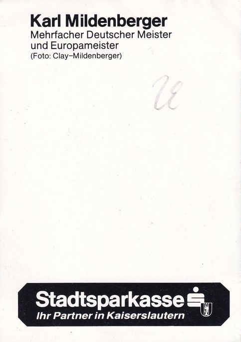 Autogramm Boxen | Karl MILDENBERGER | 1970er (Kampfszene SW Muhammad Ali) Sparkasse