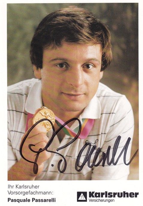 Autogramm Ringen | Pasquale PASSARELLI | 1984 (Portrait Color KV) OS-Gold