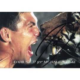 Autogramm Boxen | Dariusz MICHALCZEWSKI | 1990er (Portrait Color mit Tiger) 1