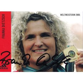 Autogramm Diskus | Franka DIETZSCH | 2005 (Portrait Color Adidas) WM-Sieg
