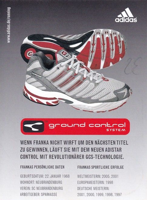 Autogramm Diskus | Franka DIETZSCH | 2005 (Portrait Color Adidas) WM-Sieg