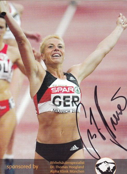 Autogramm Sprint | Grit BREUER | 2000er (Jubelszene Color Hoogland) OS-Bronze