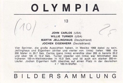 Autogramm Sprint | Martin JELLINGHAUS | 1968 Sabi (Gruppenbild Color) OS-Bronze