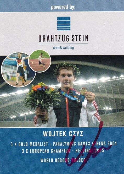 Autogramm Paralympics | Sprint | Wojtek CZYZ | 2005 (Collage Color Drahtzug) OS-Gold