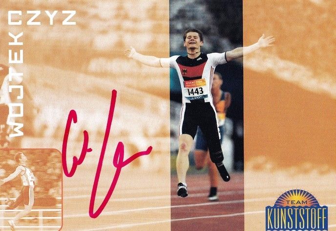 Autogramm Paralympics | Sprint | Wojtek CZYZ | 2005 (Collage Color Kunstsoff) OS-Gold