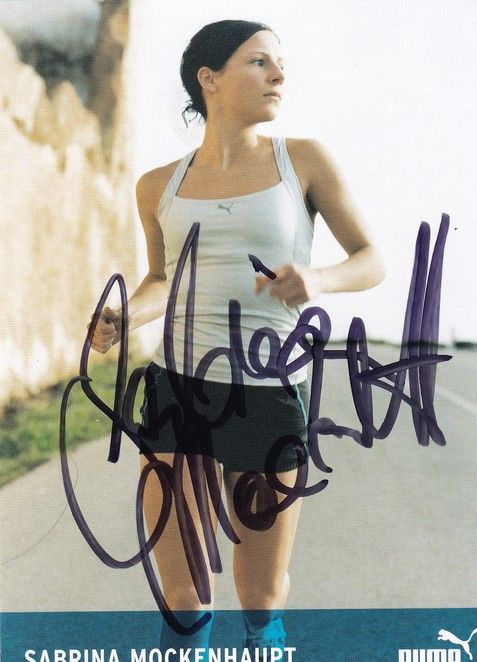 Autogramm Langstrecke | Sabrina MOCKENHAUPT | 2004 (Portrait Color Puma)
