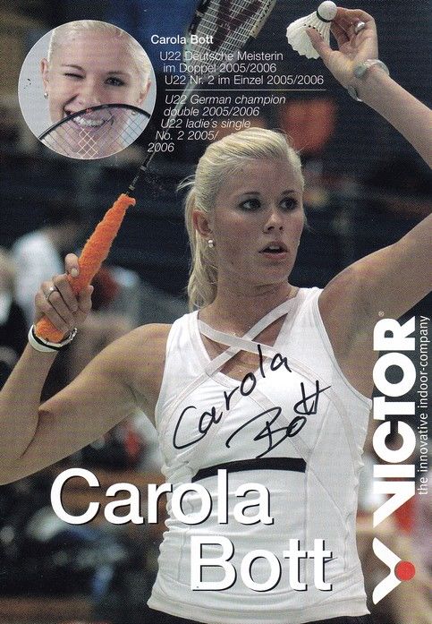 Autogramm Badminton | Carola BOTT | 2006 (Collage Color Victor)