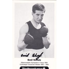 Autogramm Boxen | Emil SCHULZ | 1960er (Portrait SW Sparkasse) OS-Silber