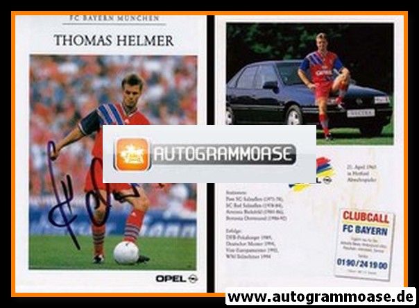 Autogramm Fussball | FC Bayern M&uuml;nchen | 1994 | Thomas HELMER