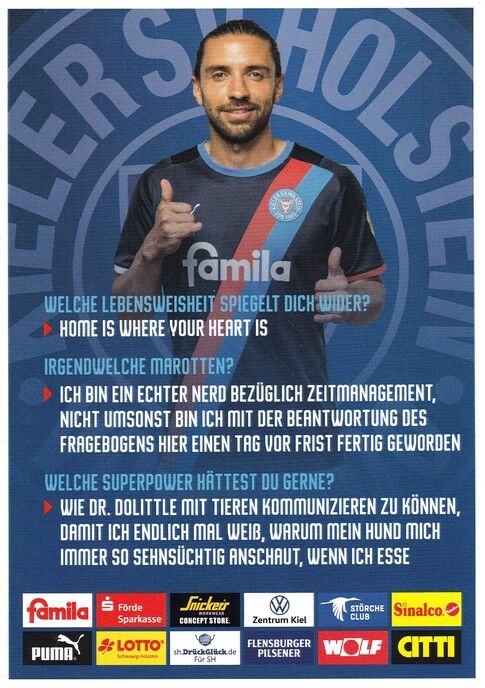 Autogramm Fussball | Holstein Kiel | 2021 | Julian KORB
