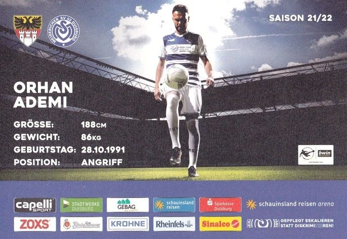 Autogramm Fussball | MSV Duisburg | 2021 | Orhan ADEMI