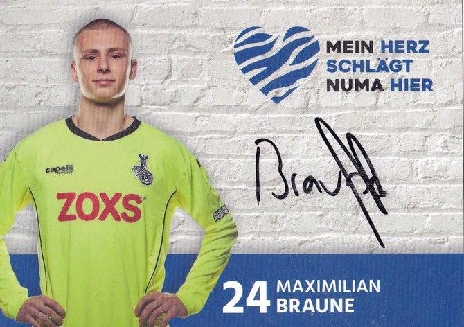Autogramm Fussball | MSV Duisburg | 2021 | Maximilian BRAUNE