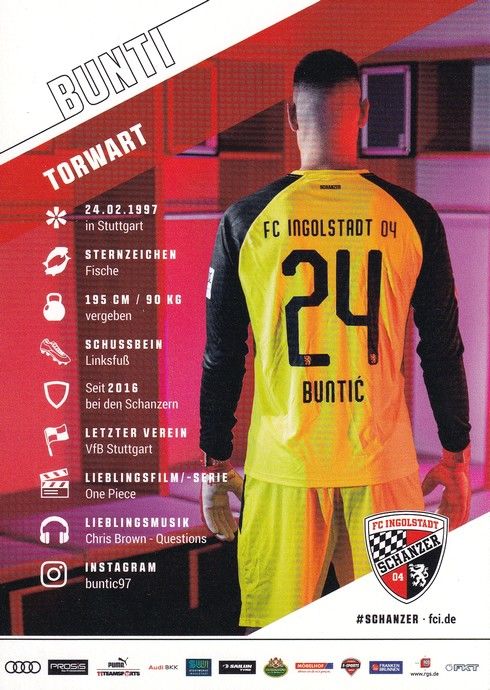 Autogramm Fussball | FC Ingolstadt 04 | 2021 | Fabijan BUNTIC
