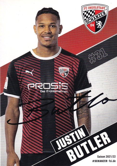 Autogramm Fussball | FC Ingolstadt 04 | 2021 | Justin BUTLER