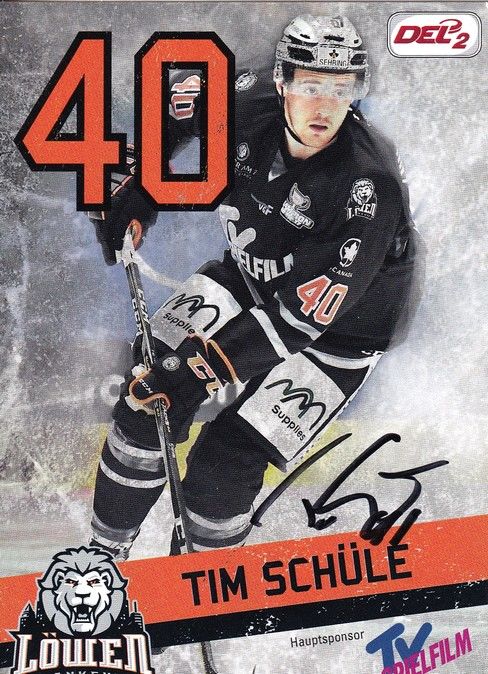 Autogramm Eishockey | Löwen Frankfurt | 2017 | Tim SCHÜLE