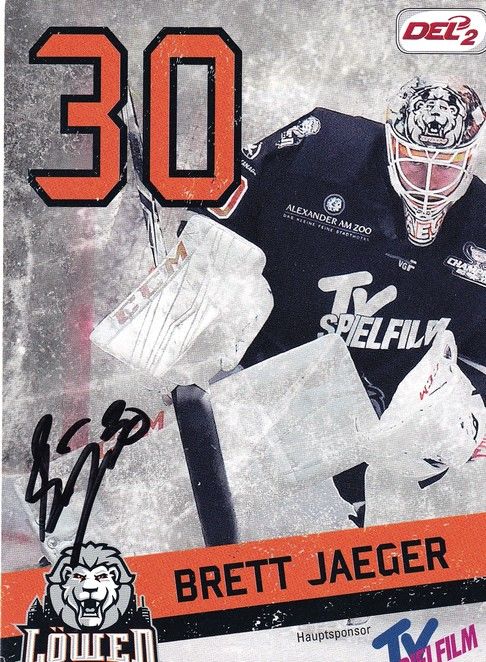 Autogramm Eishockey | Löwen Frankfurt | 2017 | Brett JAEGER