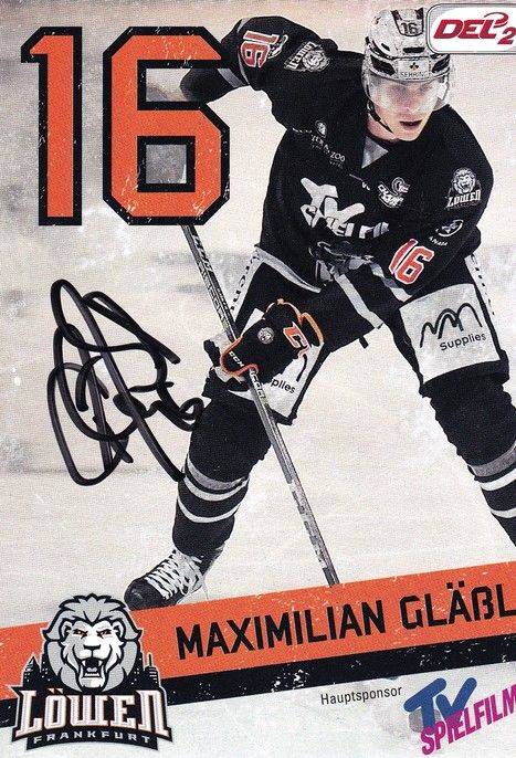 Autogramm Eishockey | Löwen Frankfurt | 2017 | Maximilian GLÄSSL