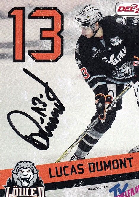 Autogramm Eishockey | Löwen Frankfurt | 2017 | Lucas DUMONT