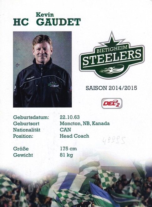 Autogramm Eishockey | SC Bietigheim Steelers | 2014 | Kevin GAUDET