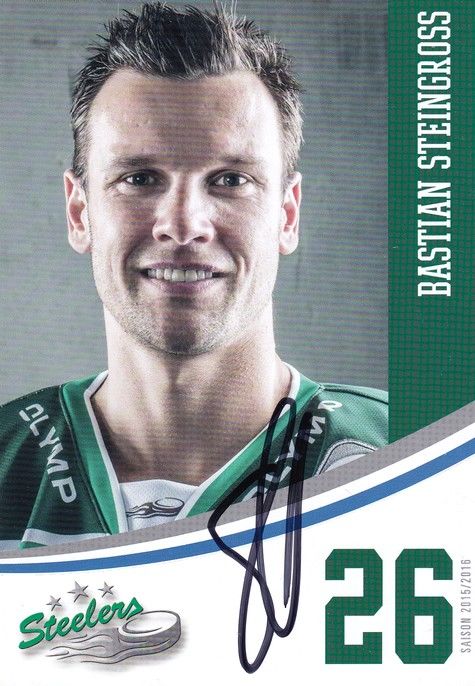 Autogramm Eishockey | SC Bietigheim Steelers | 2015 | Bastian STEINGROSS