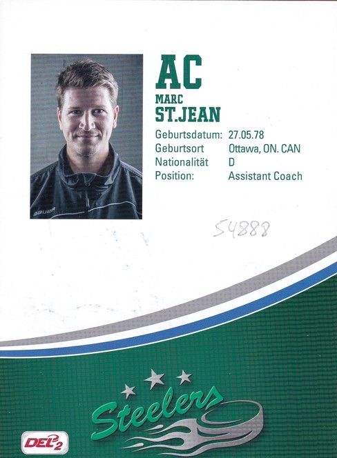 Autogramm Eishockey | SC Bietigheim Steelers | 2015 | Marc ST. JEAN