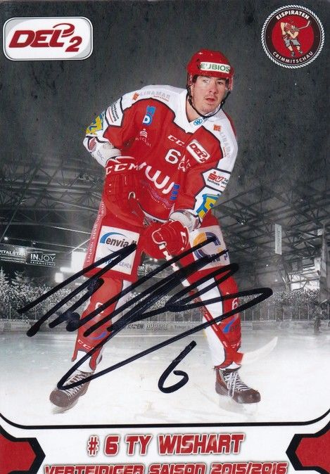 Autogramm Eishockey | Eispiraten Crimmitschau | 2015 Foto | Ty WISHART