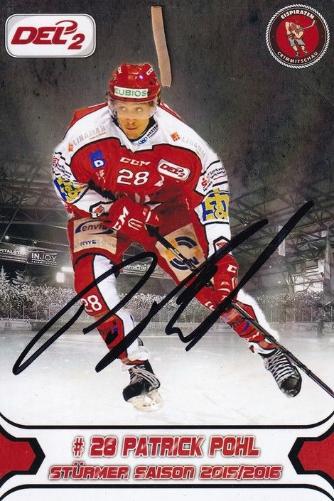 Autogramm Eishockey | Eispiraten Crimmitschau | 2015 Foto | Patrick POHL