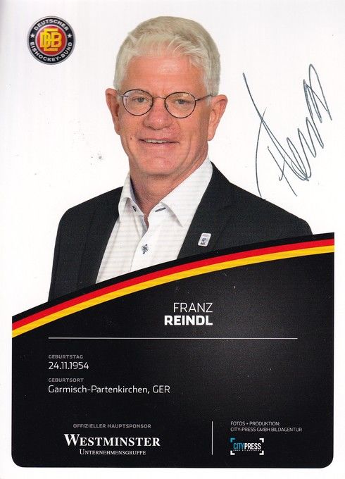 Autogramm Eishockey | DEB Nationalteam | 2010er Westminster | Franz REINDL