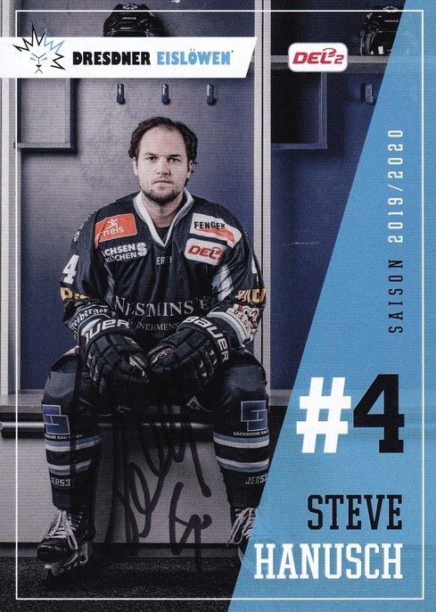 Autogramm Eishockey | Dresdner Eislöwen | 2019 | Steve HANUSCH