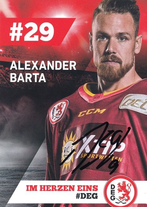 Autogramm Eishockey | Düsseldorfer EG | 2018 | Alexander BARTA