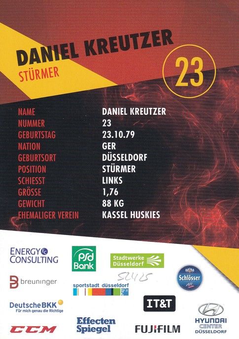 Autogramm Eishockey | Düsseldorfer EG | 2000er EC | Daniel KREUTZER