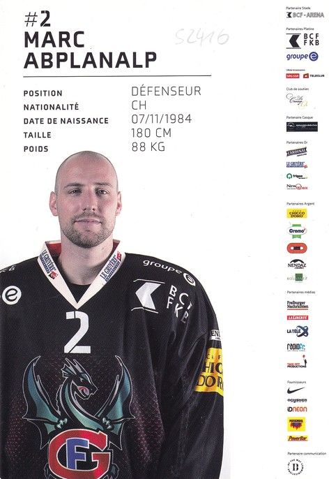 Autogramm Eishockey | HC Fribourg-Gotteron | 2015 | Marc ABPLANALP