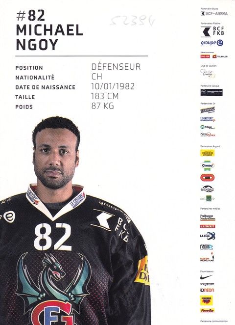 Autogramm Eishockey | HC Fribourg-Gotteron | 2015 | Michael NGOY