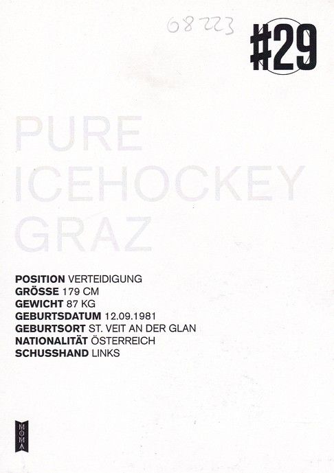 Autogramm Eishockey | Moser Medical Graz99ers | 2016 | Sven KLIMBACHER