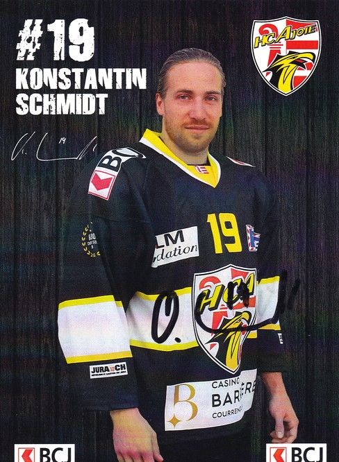 Autogramm Eishockey | HC Ajoie | 2016 | Konstantin SCHMIDT