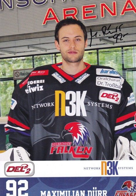 Autogramm Eishockey | Heilbronner Falken | 2013 | Maximilian DÜRR