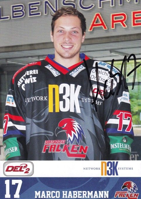 Autogramm Eishockey | Heilbronner Falken | 2013 | Marco HABERMANN