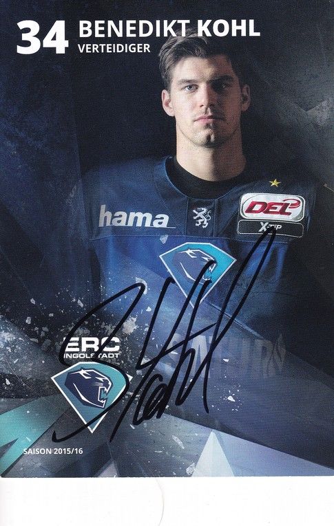 Autogramm Eishockey | ERC Ingolstadt | 2015 | Benedikt KOHL
