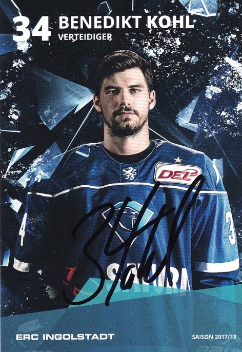 Autogramm Eishockey | ERC Ingolstadt | 2017 | Benedikt KOHL