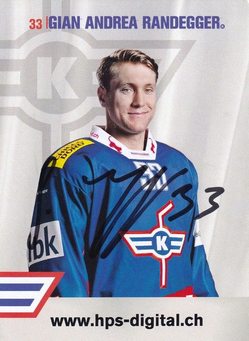 Autogramm Eishockey | Kloten Flyers | 2013 | Gian Andrea RANDEGGER