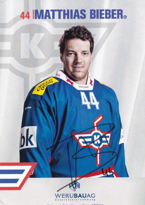 Autogramm Eishockey | Kloten Flyers | 2013 | Matthias BIEBER