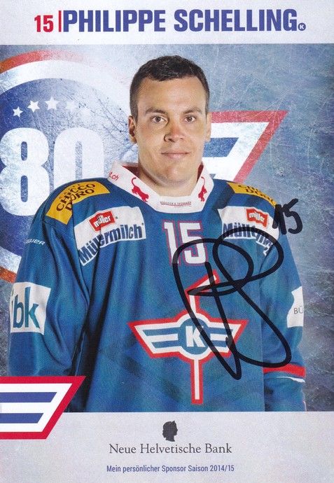 Autogramm Eishockey | Kloten Flyers | 2014 | Philippe SCHELLING